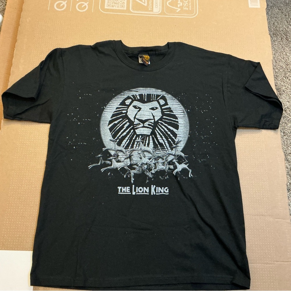 Disney Black The Lion King Short Sleeve TeeAdult Size Large